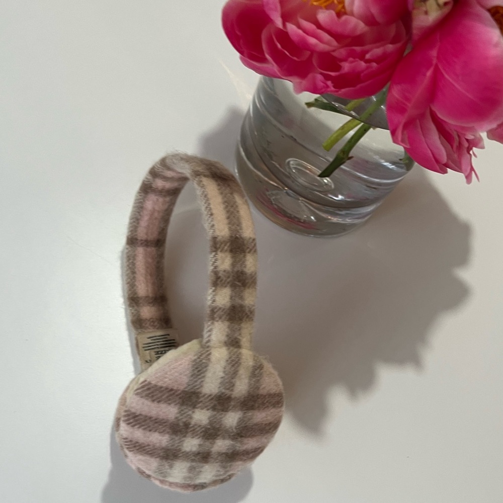 Vintage pink Burberry earmuffs